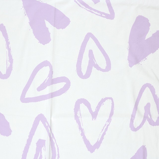 Cotton jersey hearts offwhite