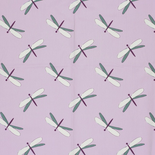 Cotton jersey dragonflies lilac