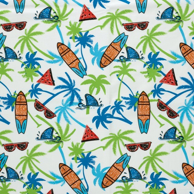 Cotton jersey summer offwhite