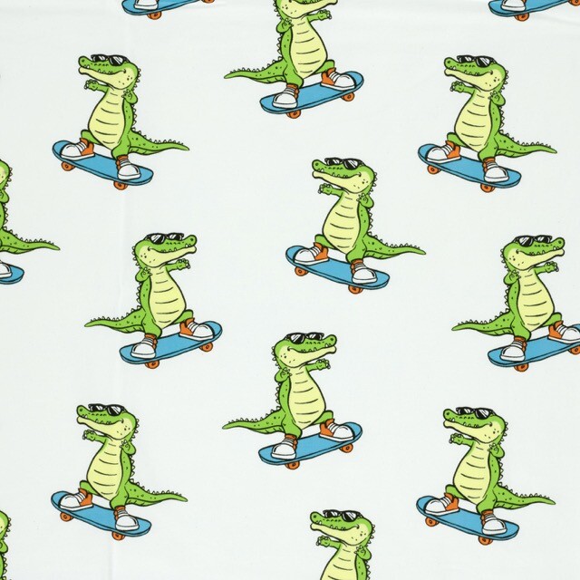 Cotton jersey crocodiles skateboard offwhite