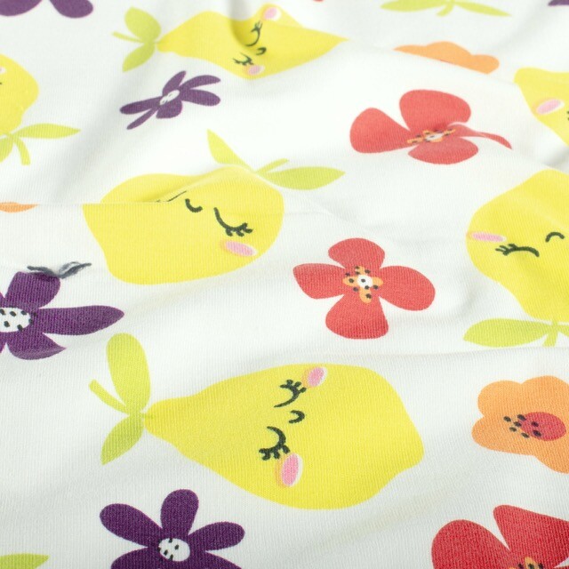 Cotton jersey lemons offwhite