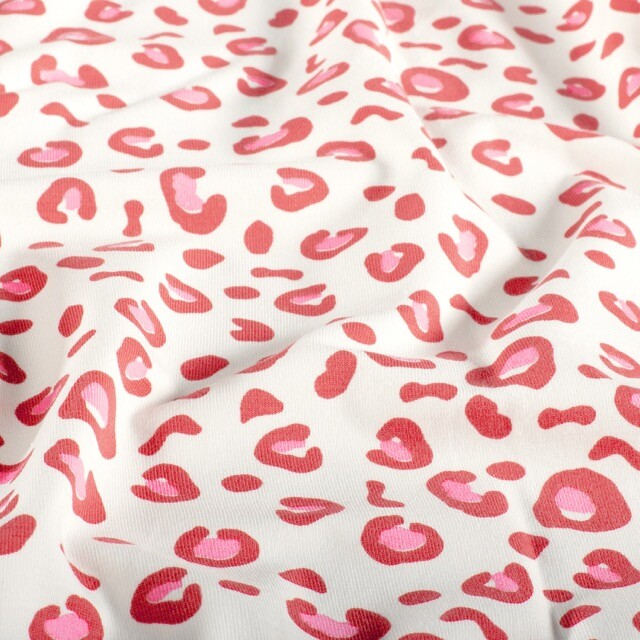 Cotton jersey leopard offwhite