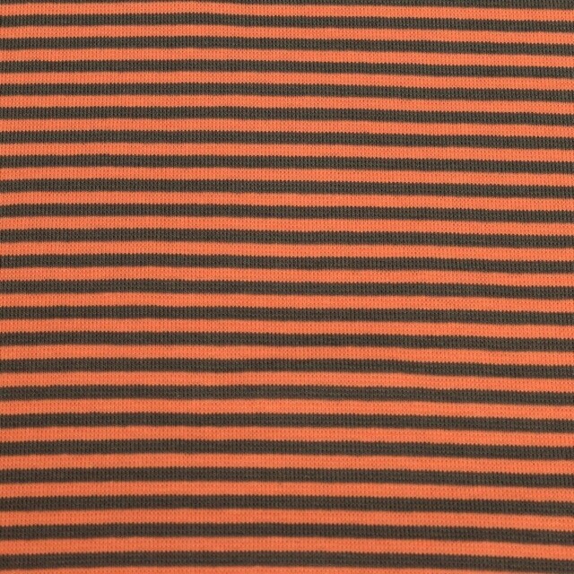 50x70 cm Cuffs striped 4mm taupe/orange
