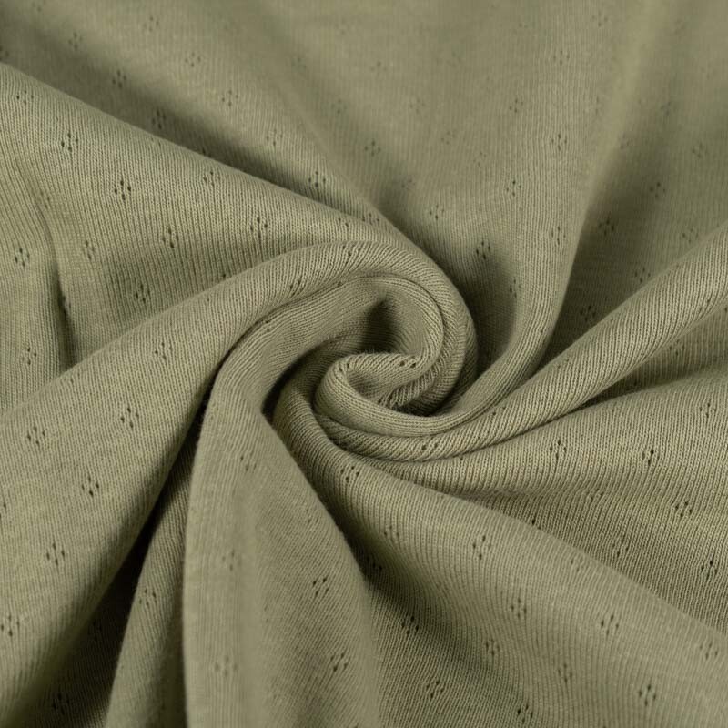 Ajour plain khaki green