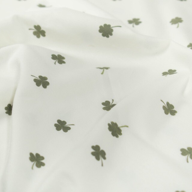 Cotton jersey clovers offwhite