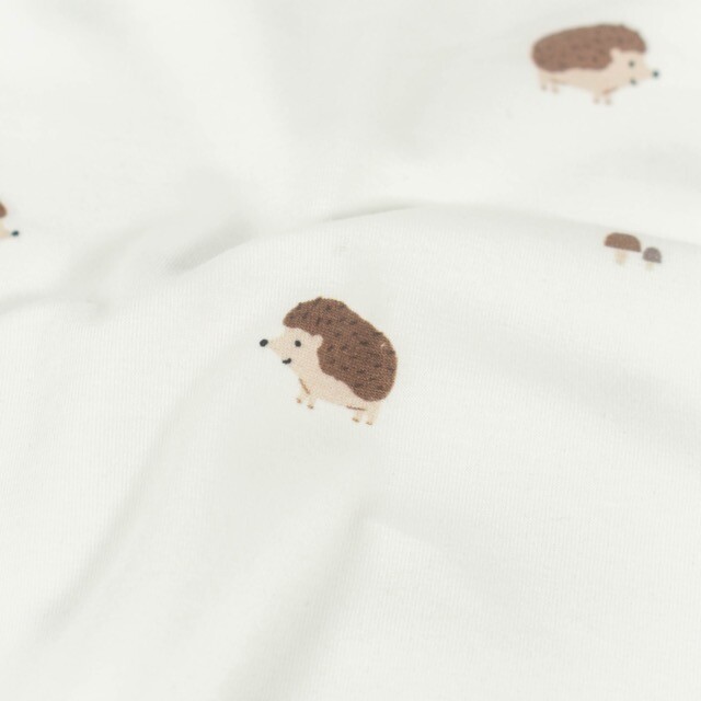 Cotton jersey hedgehogs offwhite