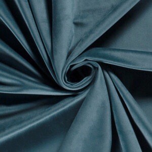 Velvet fabric solid steel blue
