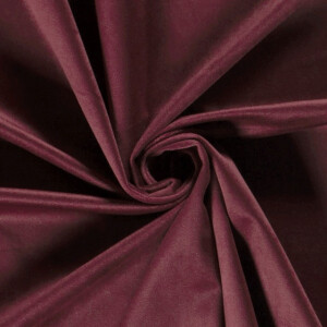 Velvet fabric solid wine-red