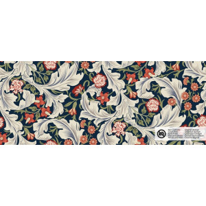 decoration fabric panama digital print flowers navy