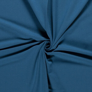 French Terry peacock blue