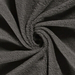 terry toweling solid dark grey