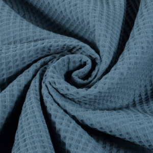 100x150cm waffle fabric coarse steel blue