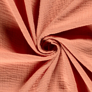 cotton muslin solid coral