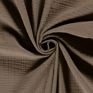 cotton muslin solid taupe brown