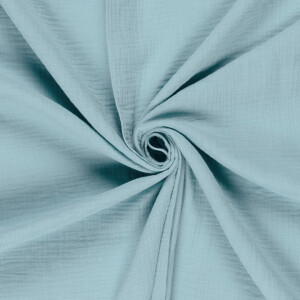 cotton muslin solid aqua/mint
