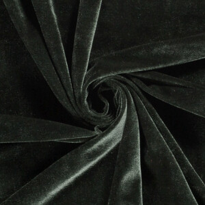 Velvet fabric dark green