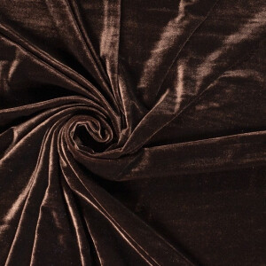 Velvet fabric dark-brown