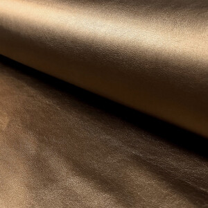 faux stretch leather bronze