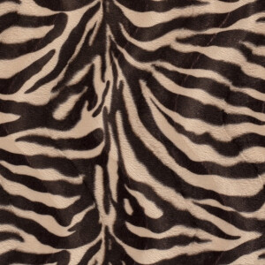 faux fur zebras beige