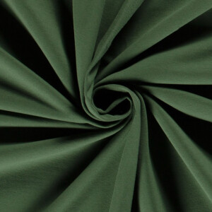 french terry brushed solid dark green