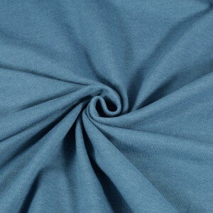 cotton jersey melange petrol