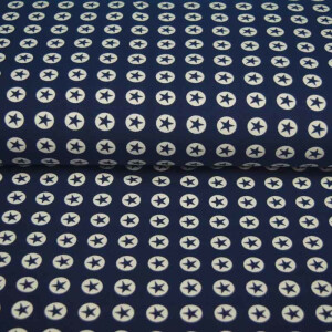 100x150 CM cotton jersey star in circle navy