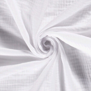 cotton muslin triple layer solid white