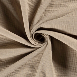 cotton muslin triple layer solid beige