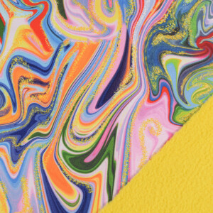 Softshell digital print abstract multicolor