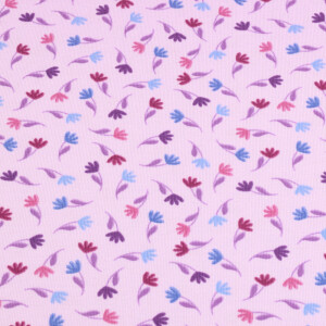 100x150 cm cotton jersey flowers lilac