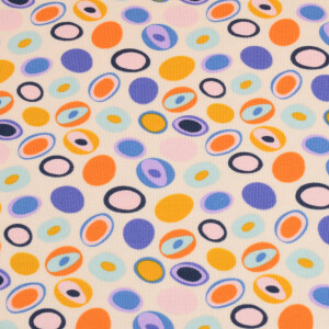 100x150 cm cotton jersey colorful dots salmon