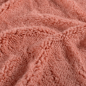 sherpa fleece solid coral