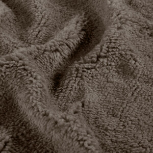 sherpa fleece solid taupe brown