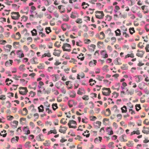 Jogging fabric digital printed leopard pink