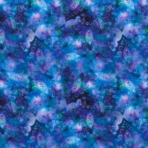 Jogging fabric digital printed abstract tie-dye indigo