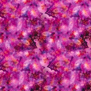 Jogging fabric digital printed abstract tie-dye pink