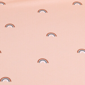 Cotton jersey rainbows light pink