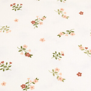 cotton jersey flowers offwhite