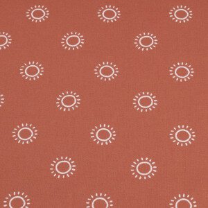 cotton poplin printed suns old pink