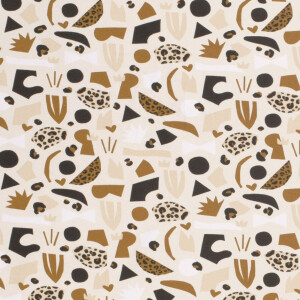 45x150cm Cotton jersey abstract beige