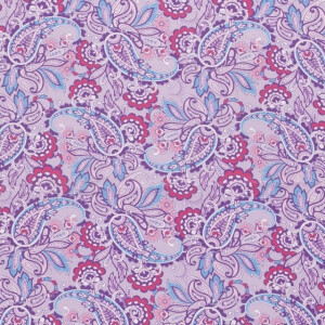 Cotton poplin Paisley lilac