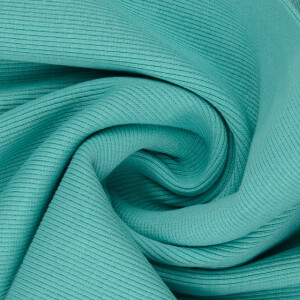 50x60cm cuffs ribbed 2x2 turquoise