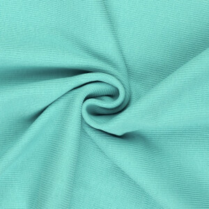 50x60cm cuffs ribbed 2x2 turquoise