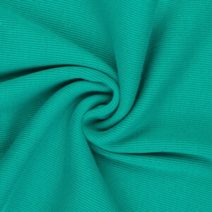 50x60cm cuffs ribbed 2x2 turquoise