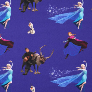 cotton jersey digital print Frozen cobalt