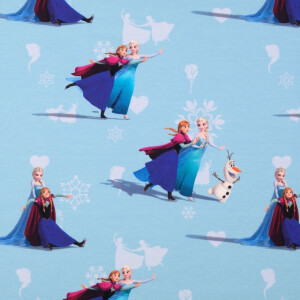 cotton jersey digital print Frozen light blue