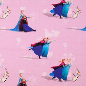 cotton jersey digital print Frozen pink