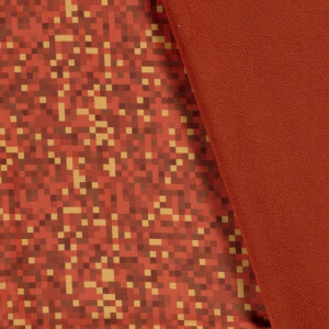Softshell digital print pixel pattern red