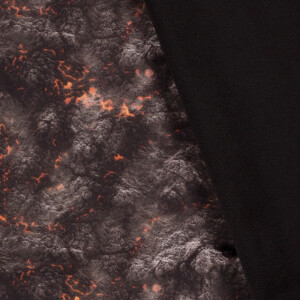 Softshell digital print abstract lava black