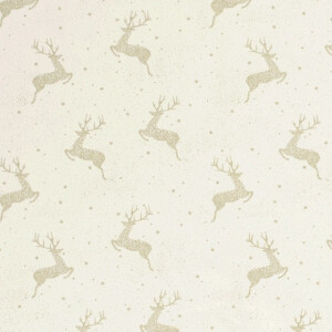 50x145 cm Cotton christmas deer cream/gold